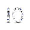 Silver Plated Hoop Earrings Moon Star Dreamcatcher Colored Zircon Fine Earring Jewelry Gift for Women