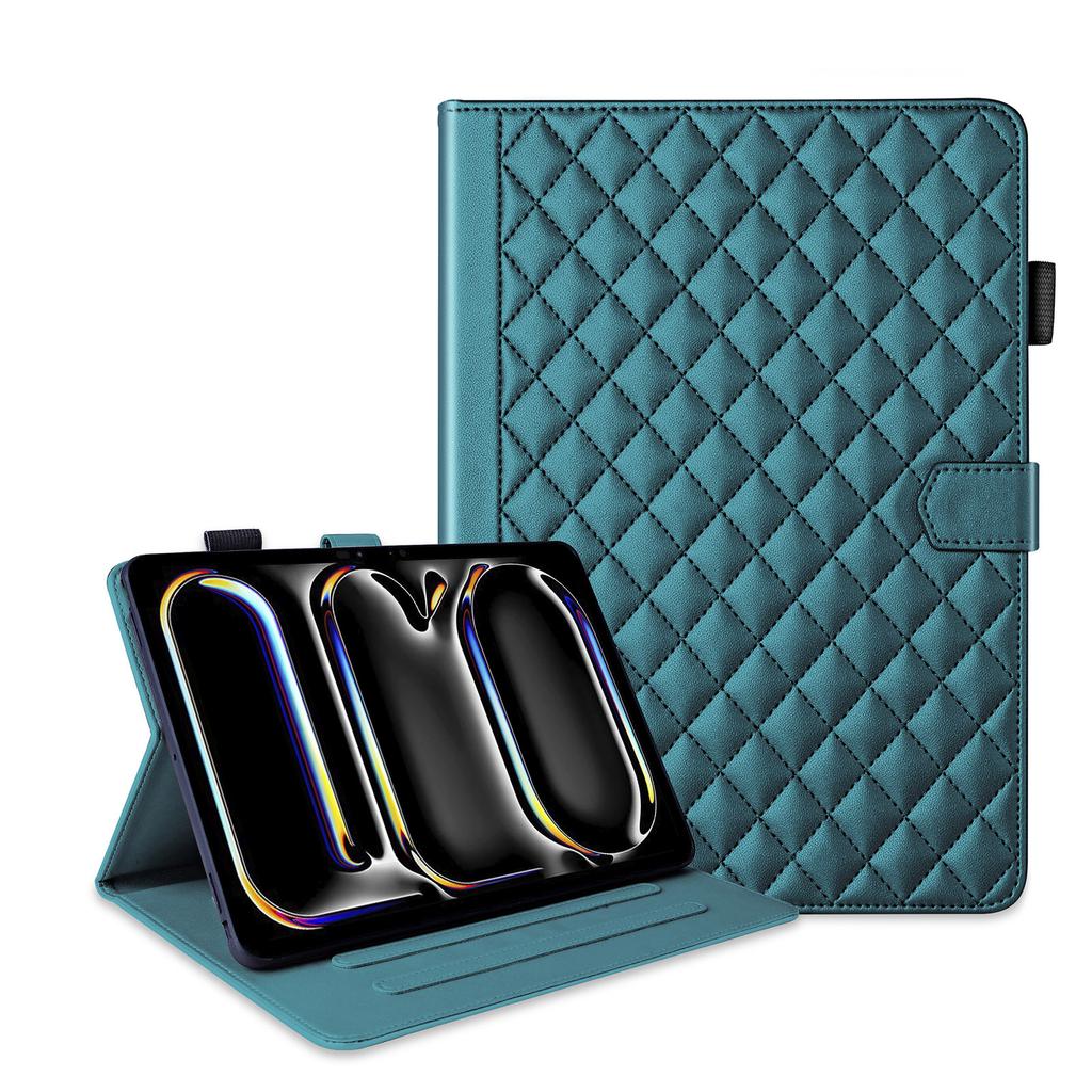Applicable To iPad Pro13 Inch Tablet Leather Case Ipad10.9 Rhombus Small Fragrant Wind Card Bracket Anti-drop Mini7