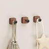 Vintage Wandhaken aus Walnussholz