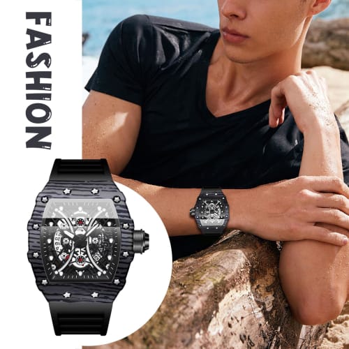 Seiko Men's Sports Watch with Luminous Movement: Barrel-Shaped Analog Quartz Movement with Manual Winding, Waterproof, Adjustable Date Display, Stylis