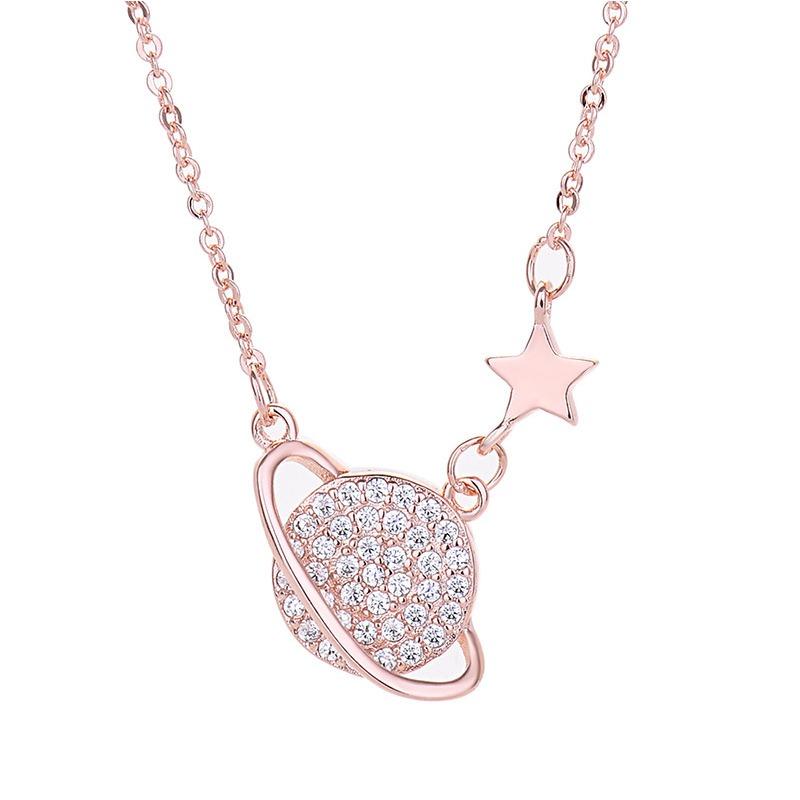 Naszyjnik Damski Planetarny Obojczykowy Biżuteria Poczucie Designu Ins Biżuteria