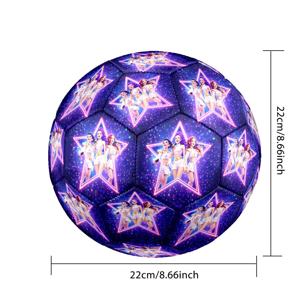 K-pop Soccer Ball Size 5 Football Machine Sewn Indoor/Outdoor Training and Matches Ideal for Soccer Enthusiasts