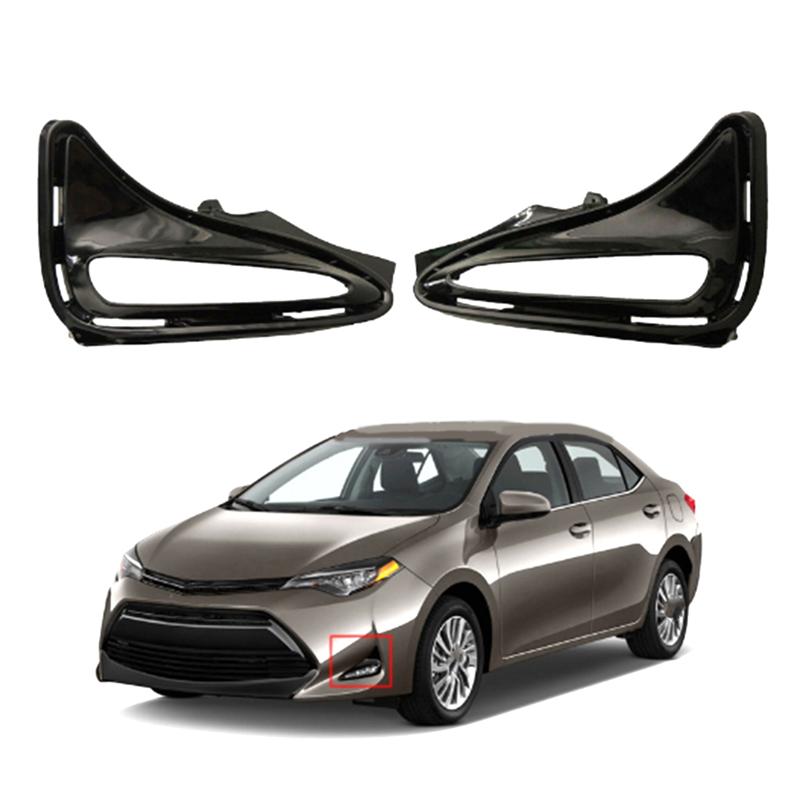 Мощный Для Toyota Corolla 2017- (L XLE LE) Накладка на противотуманную фару ДХО Левая Правая Рамка противотуманной фары 8148202660 8148102670 Деталь