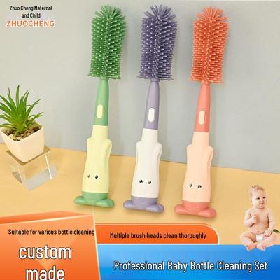 Multifunctional Silicone Baby Bottle & Nipple Cleaning Brush