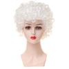 Premium Short Silver Curly Hair Wig Perfect For Halloween Costumes And Dress-up