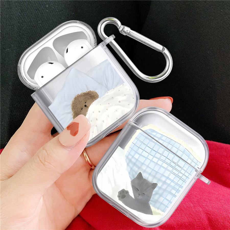 Clear Earphone Cases Cover Case For Airpods Pro3 Pro2 2 Pro 1 3 4 Cartoon Dog