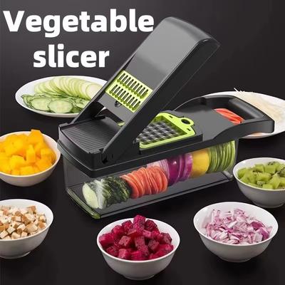 Multifunctional Vegetable Chopper 14/16 In 1 Slicer Shredder with Basket Fruit Slicer Potato Shredder Carrot Grind Gadgets