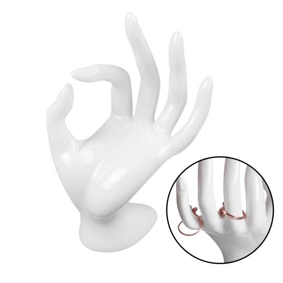 Hand Display Rack Smooth and Flat Decorative Plastic OK Finger Display Stand Hand Model