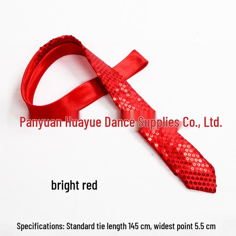 Korean Slim Fit Sequin & Beaded Tie for Men & Women - Formal Wear, Wedding, Party, Performance