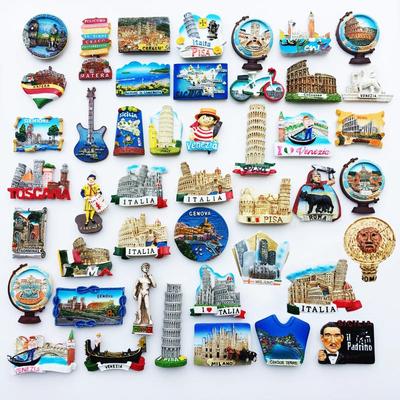 Italy Milan Fridge Magnet Souvenirs Venice Roma Pisa Florence Magnetic Magnets Resin Refrigerator Stickers Home Decoration Gifts
