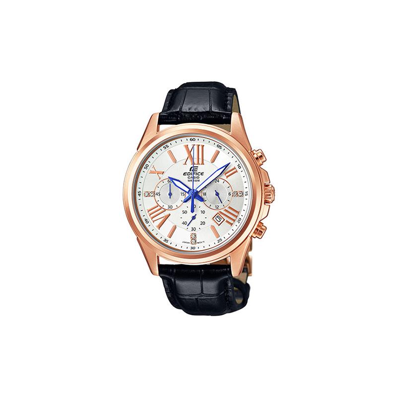 

Casio EDIFICE Metal Series Classic Waterproof Watch Japanese and Korean Watch Men s Watch Quartz Movement Leather Strap Japanese and EFR-548L-7BVUPR білий