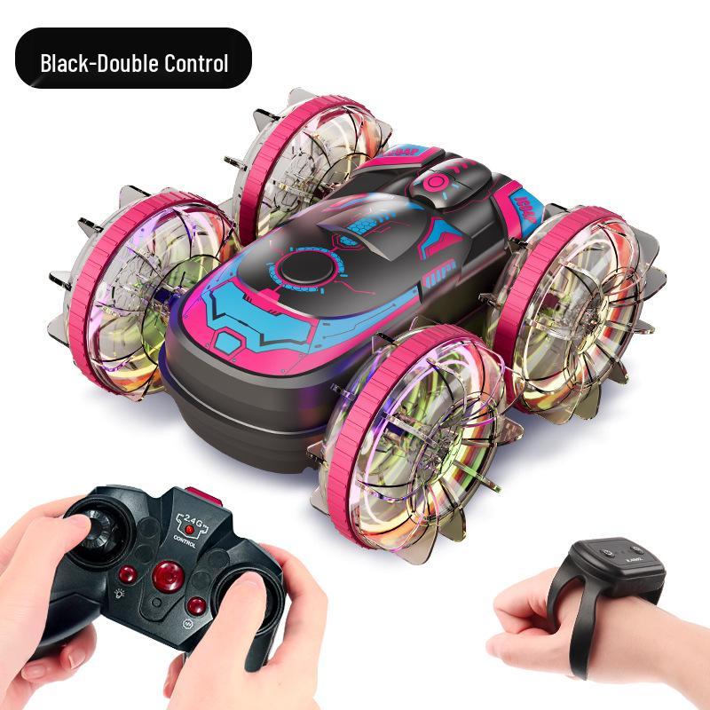 Amphibious 4WD Gesture-Control Stunt Car: Double-Sided Off-Road Tumbling Remote Control Toy for Kids