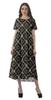 Moomaya Printed Sun Dresses Women Short Sleeve Cotton Flex Party Dress