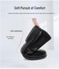 Women's Black Leather Non-Slip Flat Work Shoes - Comfortable Round Toe Design for Long Standing Hours, Soft Sole Professional Footwear.