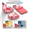 Samsung Galaxy Z Flip 8 Protective Case with Hinge Cover Raised Camera and Screen Edges-pink
