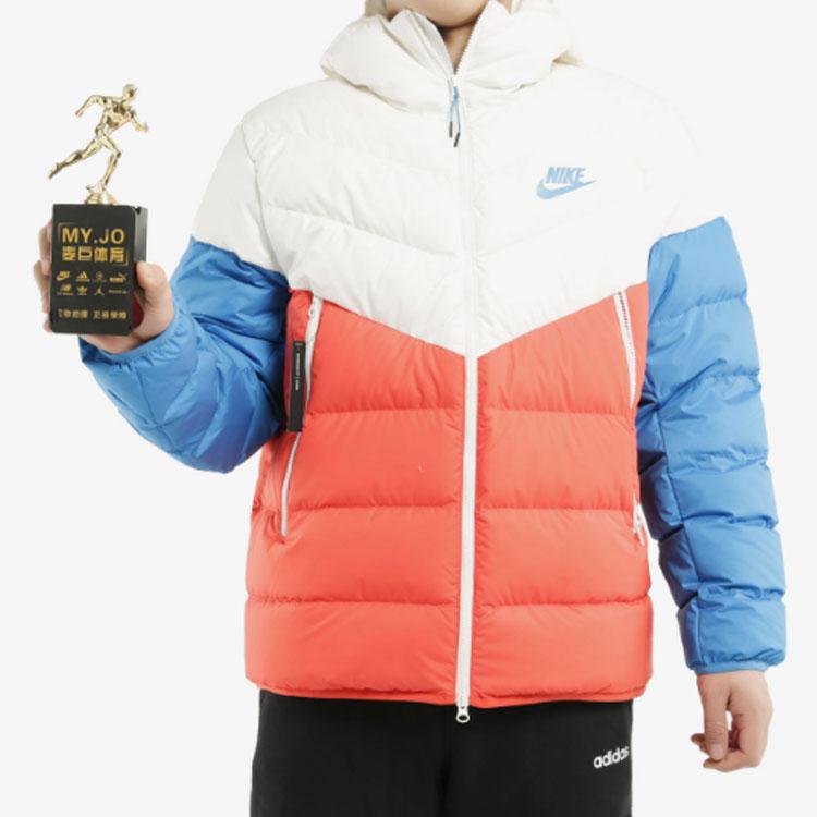 Nike Windrunner Down Fill Hooded Puffer Jacket Men Outerwear Red Blue White 928834-133