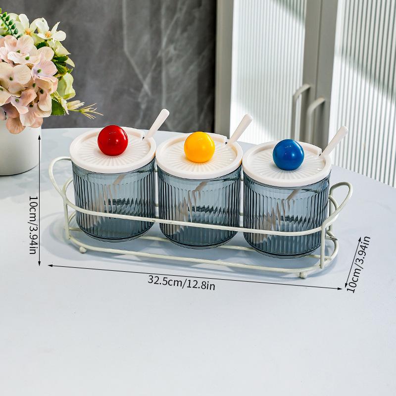 

Plastic food-grade kitchen seasoning jars, canned foods, household seasonings, salt, and flavoring seasoning sets