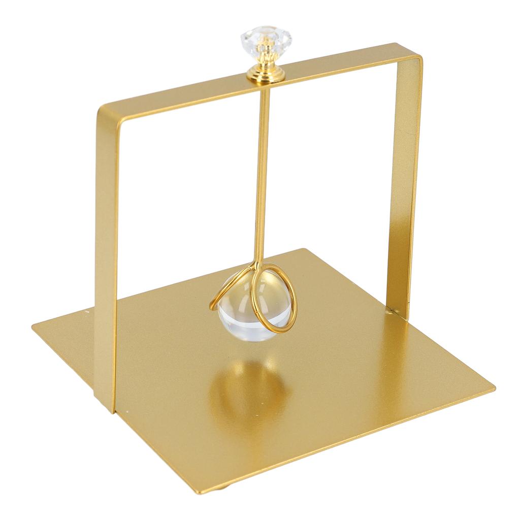 Napkin Dispenser with Weighted Glass Ball Rectangular Elegant Iron Napkin Holder Tissue Stand for Kitchen