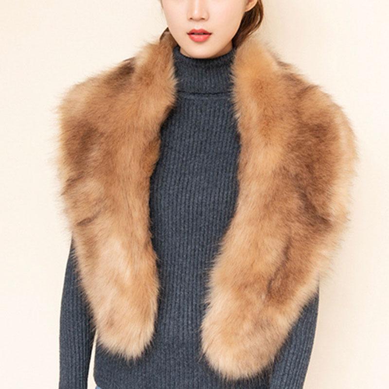 Luxe Sjaal Decor Vrouwelijke Nekkraag Wraps Faux Vossenbont Kraag Nepbont Sjaals