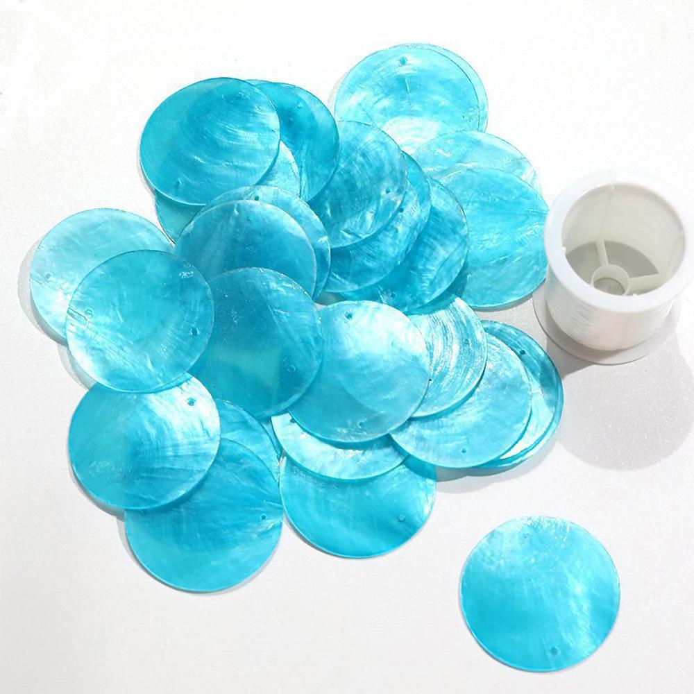 10pcs Round Disc Mirror Shell Beads Pendant Beige Mother of Pearl Charms for Handmade Earring DIY Craft Necklace Jewelry Making