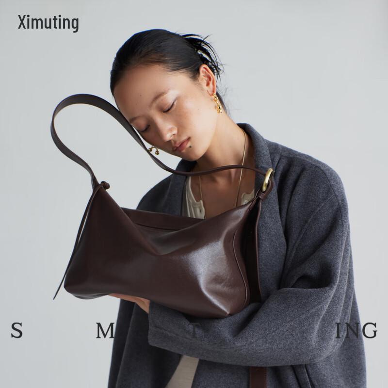 Ximuting Milk Candy First Layer Cowhide Tote Crossbody Bag