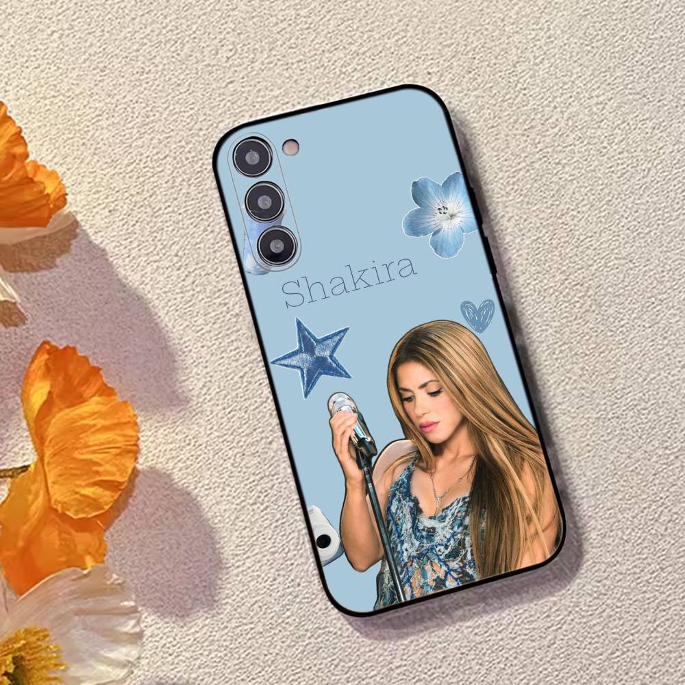 

Singer S-Shakira Fashion Phone Case Black Silicone Soft For Samsung Galaxy A73,A72,A71,A70,A53,A52,A51 Samsung a71 4g