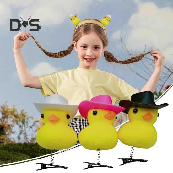 

5 шт., декор в виде желтой утки, шпилька для волос, весенний дизайн, плюшевые заколки для волос в виде маленькой желтой утки, аксессуары для волос для девочек, разные цвета A