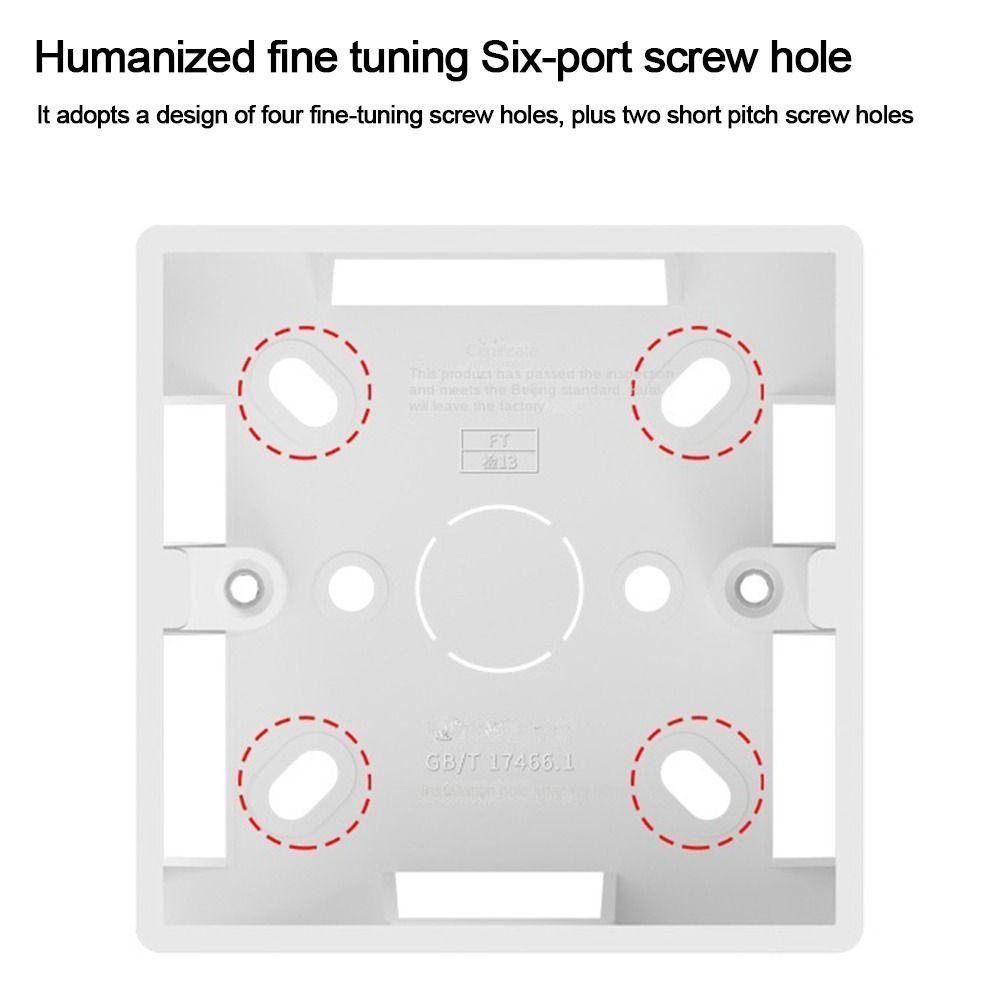 New PVC Switch Installation Box White 86 Type Switch Socket Box 33/50mm Junction Outfit Box