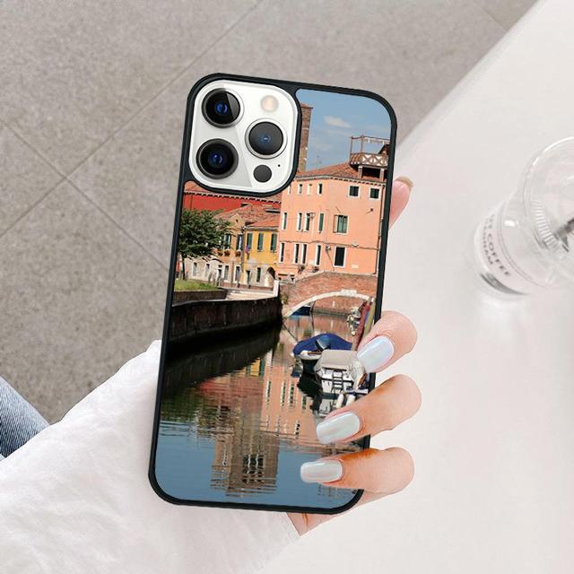 Water City Venice Italy Sunset Phone Case Cover For iPhone 17 Air 15 16 14 13 12 Pro Max 11 Pro Max Plus Coque