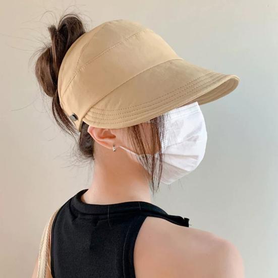 Women Sun Hat Hollow Dome Extended Brim Sun Protection Hat with Large Brim Outdoor Activities Breathable Hat