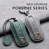 Leather Car Key Cover Case Shell Bag for Porsche Panamera Carman Macann Bobst Cayenne 911 981 991 970 996 Keychain Accessories