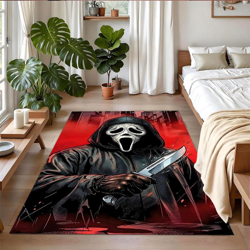 Crystal Velvet Rug Soft Non Slip Indoor Floor Mat Home DecorScream Ghostface