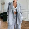 Women's Suits 2 Piece Set Oversized Blazer Jacket And Wide Leg Dressy Pants Casual Business Set Formal Office Work Outfits