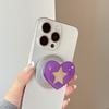 MagSafe-Compatible Rhinestone Heart Mirror Phone Stand with Airbag, Star Design