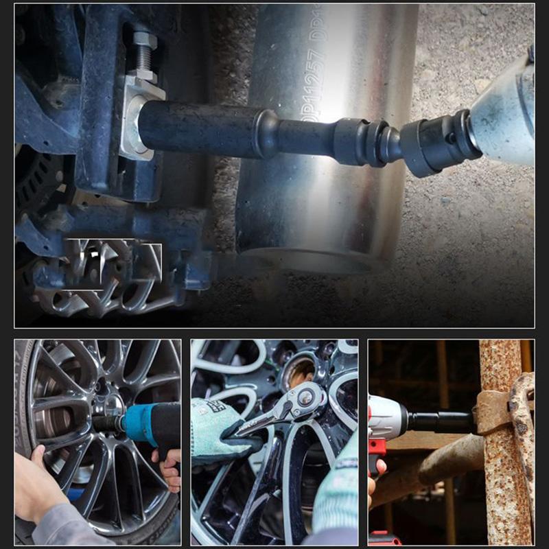 360 Degree Impact Universal Joint-Socket Swivel Knuckle Joint Air Wobble Socket Adapter Extension Electric Wrench