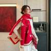 Women'S Thick Imitation Cashmere Blanket Scarf Warm Pashmina Shawl Winter Wrap  New Design Print Poncho Echarpe Female Wrap