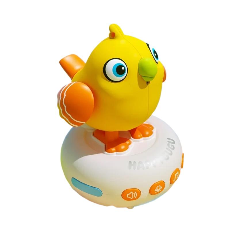 

Многофункциональные детские часы с птицами, индукция с управлением звуком, развивающая игрушка, детский подарок, интерактивный мультяшный повтор птиц с ИИ Speak Version жёлтый