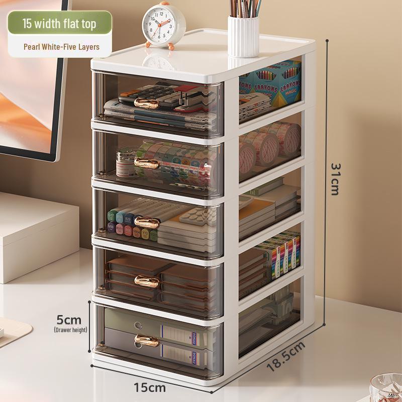 Plastic Drawer Desktop Organizer for Stationery and Cosmetics