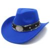 New Cow Head Belt Accessories Western Cowboy Hat Classic Retro Jazz Hat European and American Style Gentleman Hat