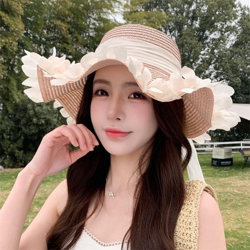 Shade straw hat women's summer seaside big brim outdoor summer outdoor beach vacation fashion versatile sunscreen hat