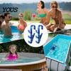 Swimming Pool Cleaning Supply Organizer Poolside Pole Hanger, with 3 Hook Configuration, Weather Resistant Maintenance Tool Management System