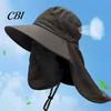 Fishing Bucket Hat Breathable Mesh Hat, 360-Degree Sunshade Fisherman with Detachable Face Sun Guard And Neck Flap, Adjustable Drawstring Outdoor