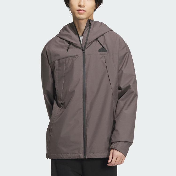 Adidas Woven Jacket With Reflective Stripes Men Jacket Charcoal-Gray JF0965