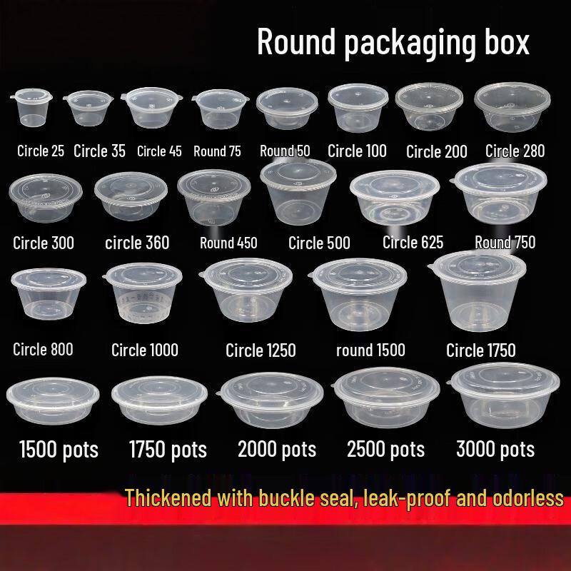 MOLUONA Round Disposable Food Containers with Lids