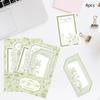 4 Pieces Embossed Notes Journal Decoration Collages Crafts Decorating Creative Elegant Art Scrapbook
