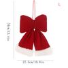 1pcs Red Bows Christmas Tree Decorations Velvet Ornament Bow with Rope for Xmas Home Wreath Fence Stairs Railing Fireplace Decor