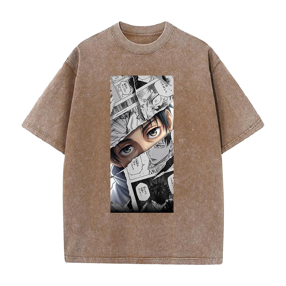 Anime Jujutsu Kaisen Okkotsu Yuta Graphic T Shirt Men Women Washed Cotton Tshirts Vintage Casual Clothing Harajuku Male T-shirt