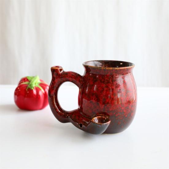 Unique Glaze Ceramic Mug Wake And Bake Coffee Pot Shaped Handle Novelty Gifts Cup with Ergonomic