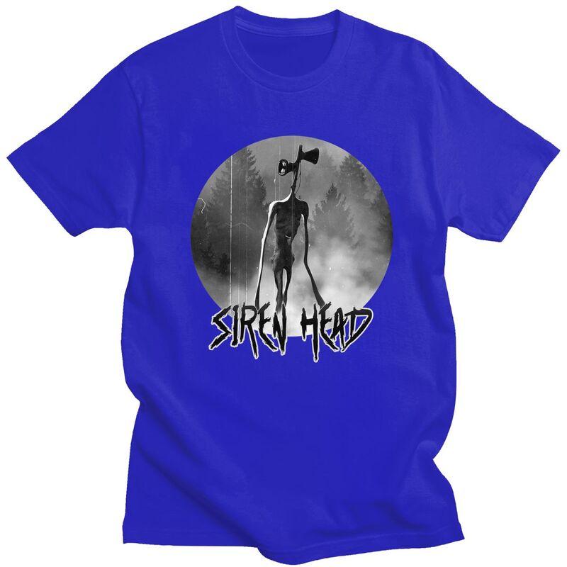 Fashion Creepy Siren Head Horror T Shirts Unisex Tshirts Streetwear Casual Graphic Tee Tops Loose Oversized Clothes