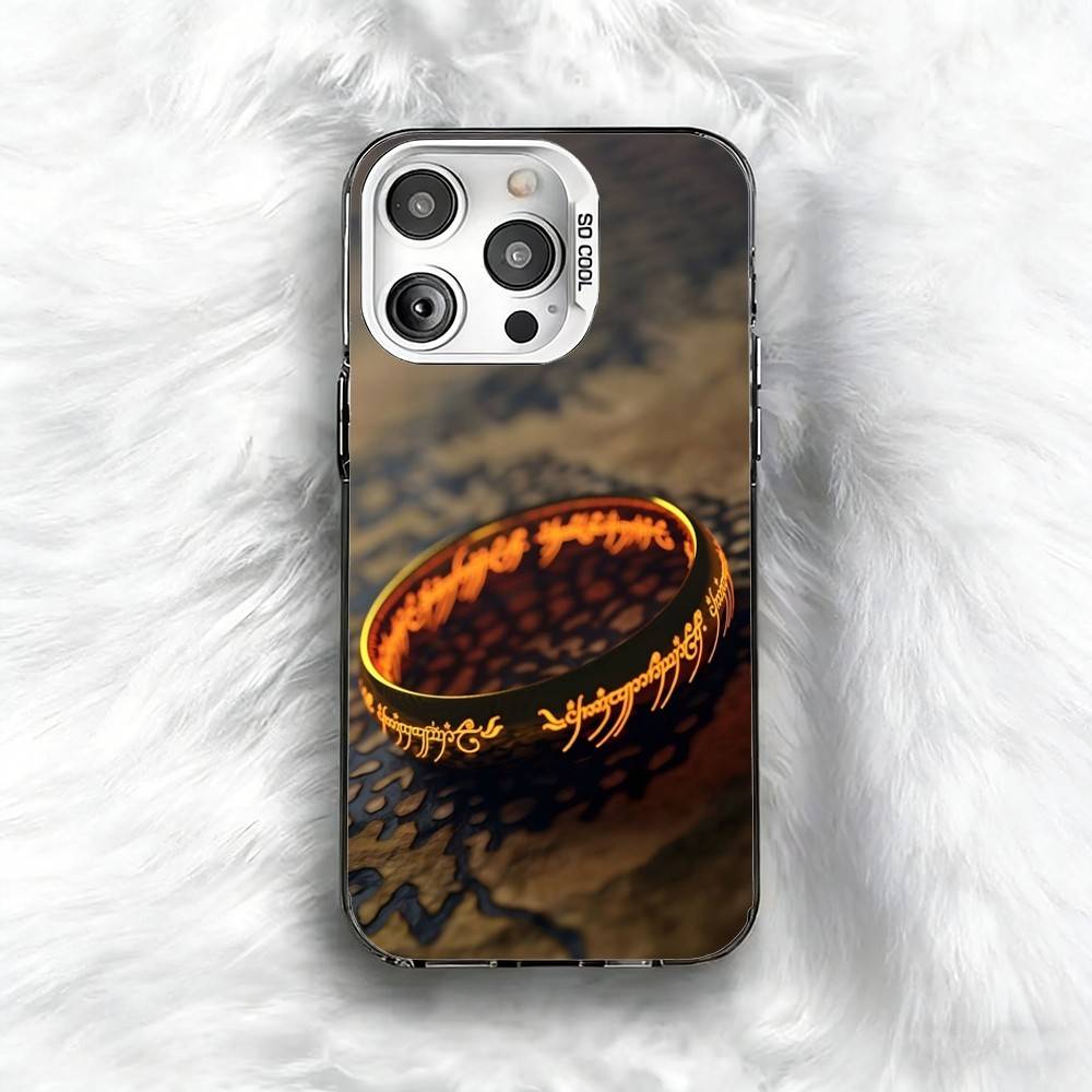 

T-The R-Rings Map Logo Phone Case For iPhone 16 17 15 14 12 13 Pro Max Black Color Shockproof Cover iPhone16pro